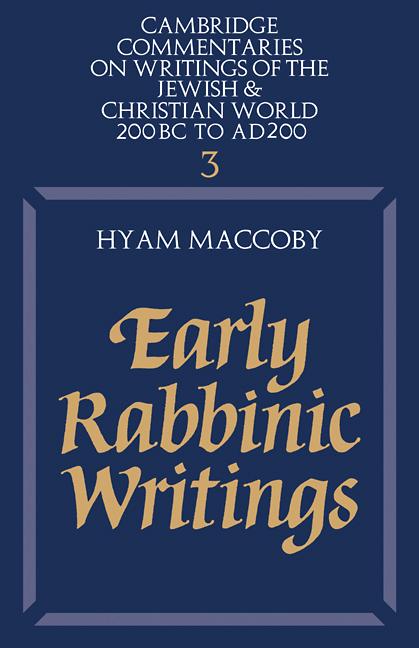 Vorderes Coverbild Early Rabbinic Writings