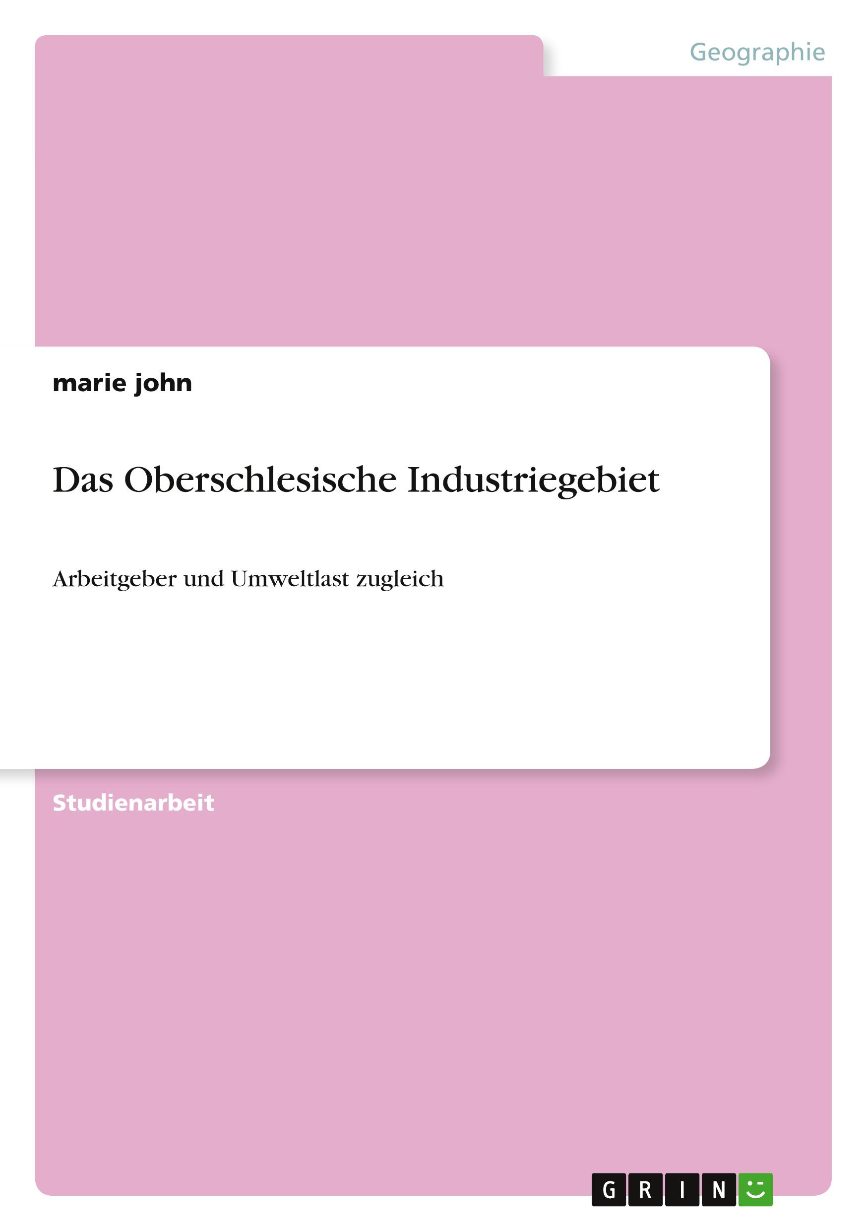 Vorderes Coverbild Das Oberschlesische Industriegebiet