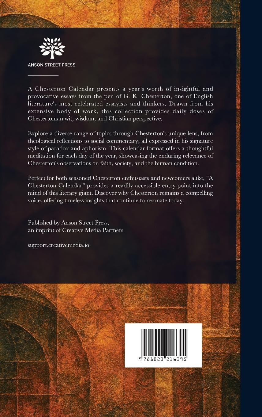 Rückseitencover A Chesterton Calendar