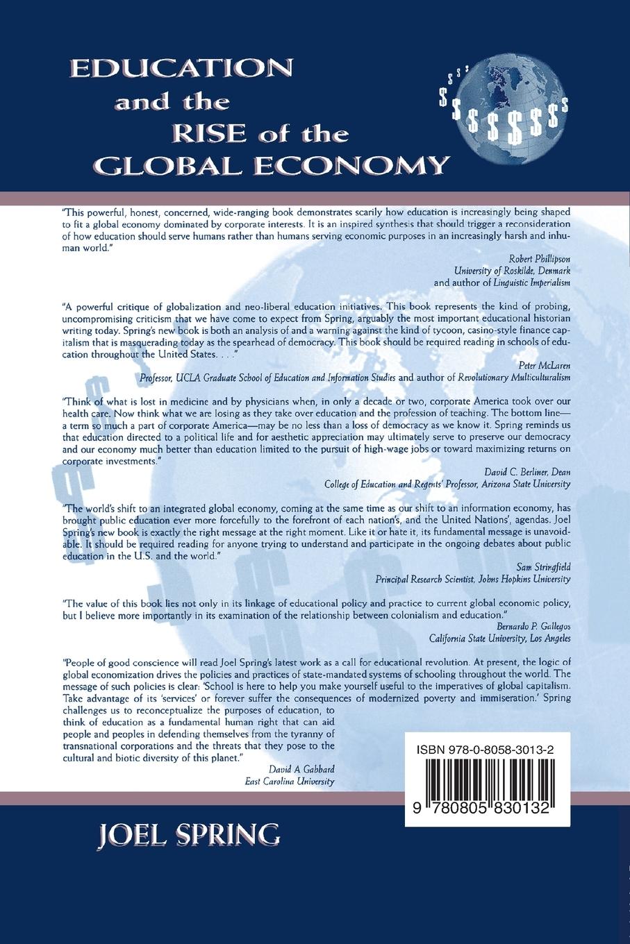 Rückseitencover Education and the Rise of the Global Economy