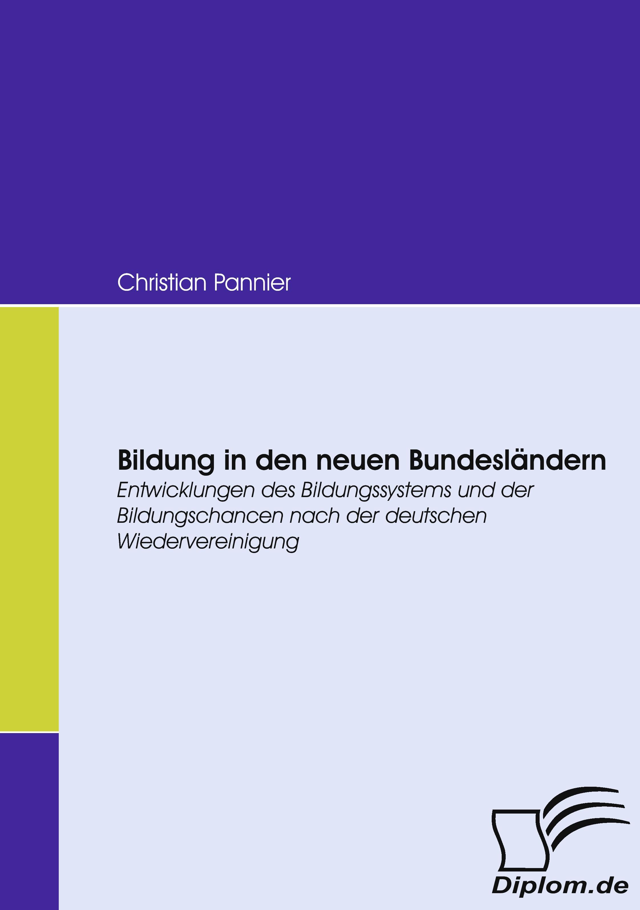 Vorderes Coverbild Bildung in den neuen Bundesländern