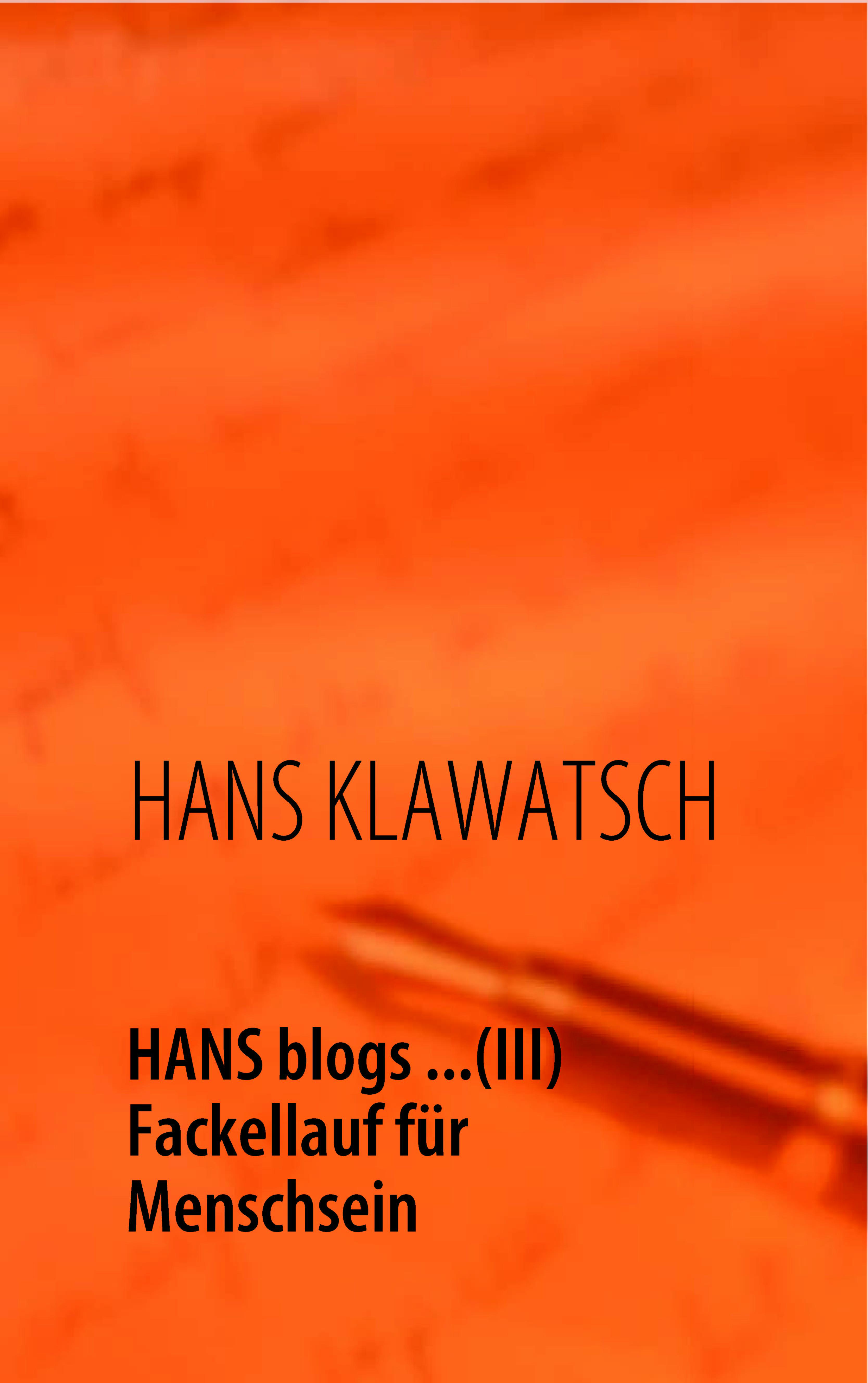 Vorderes Coverbild HANS blogs ...(III)