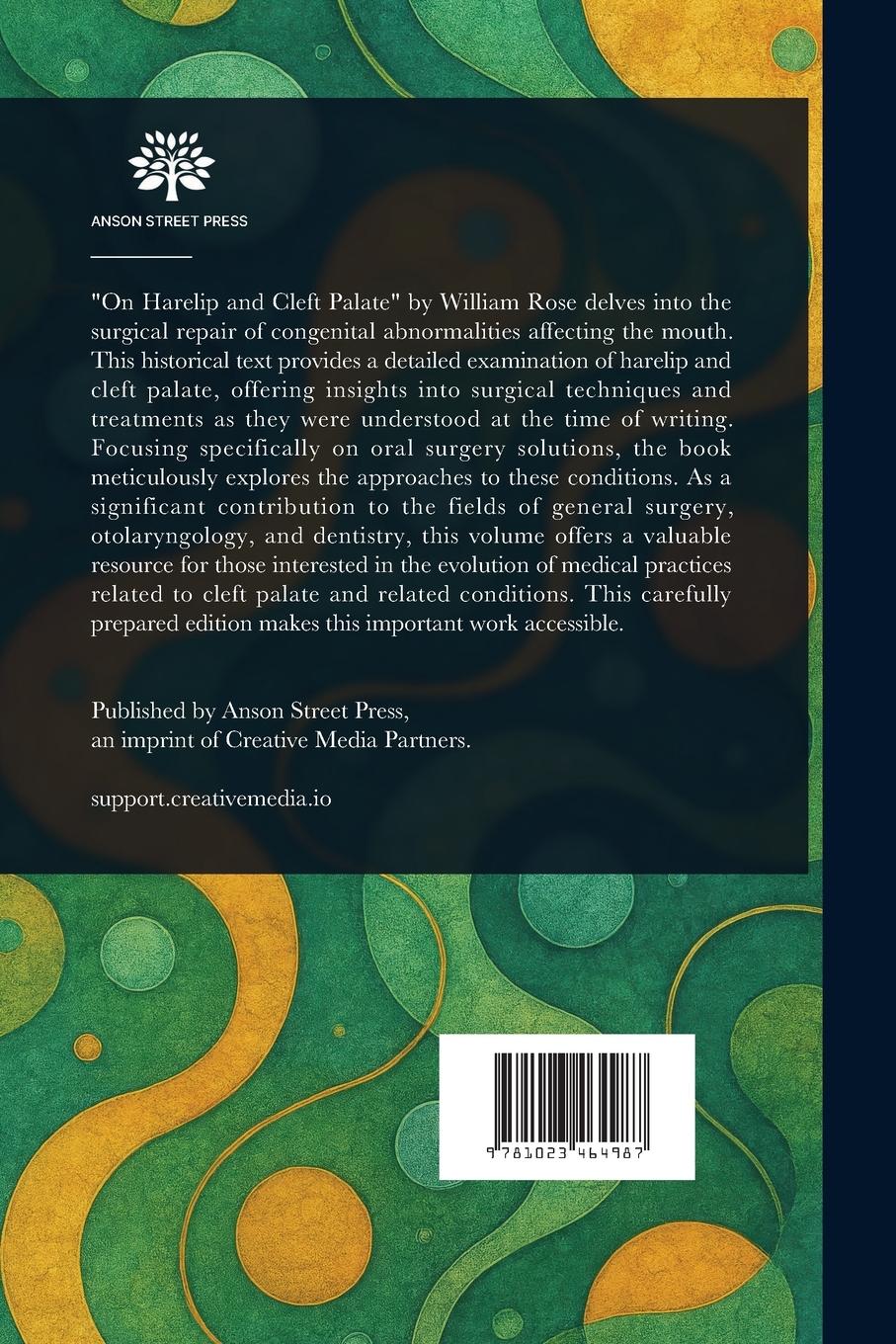 Rückseitencover On Harelip and Cleft Palate