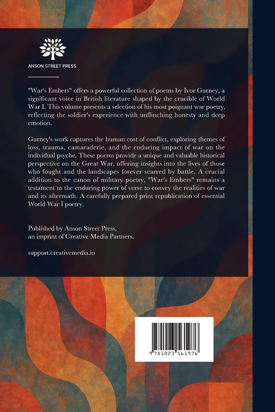 Rückseitencover War's Embers, and Other Verses