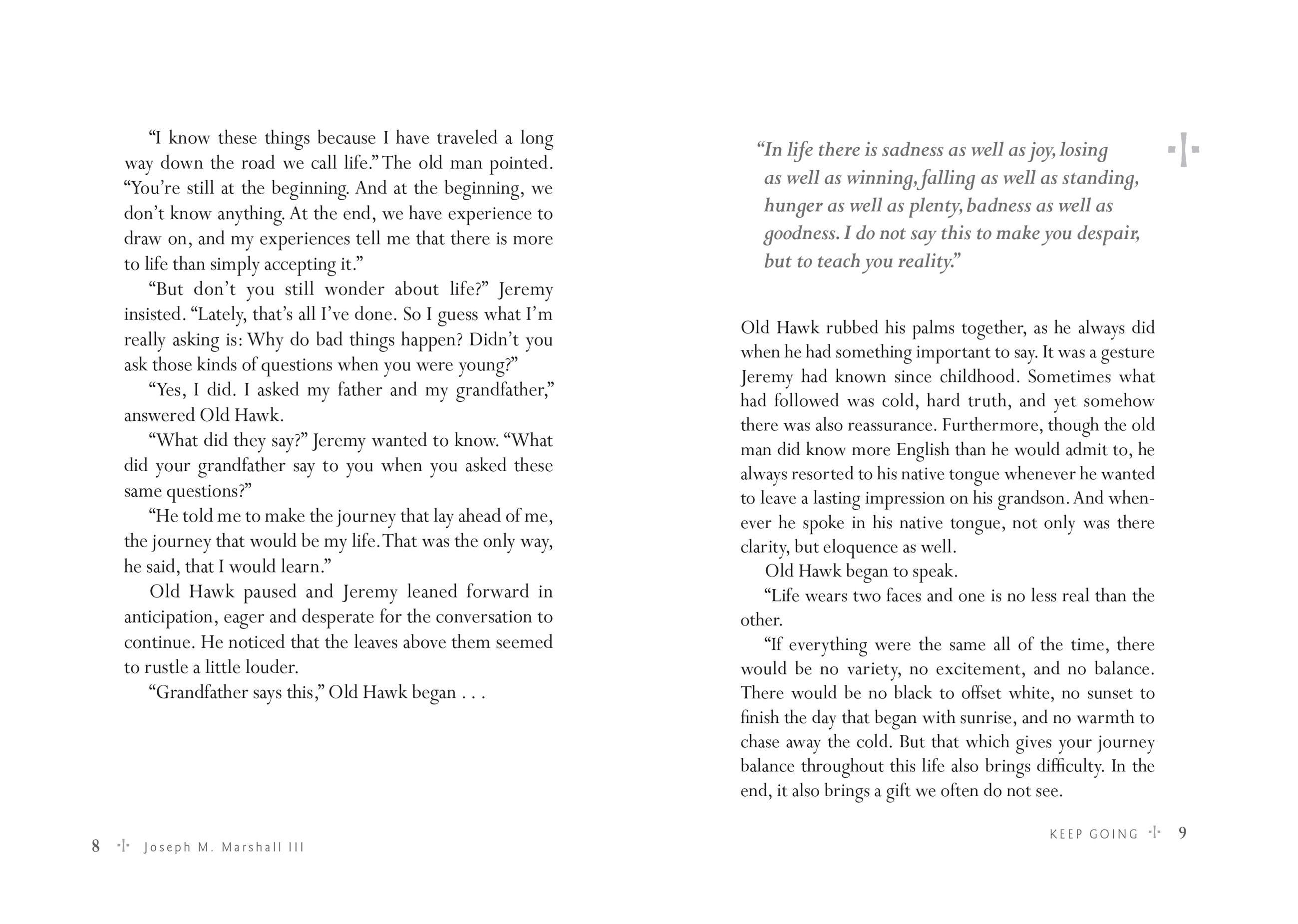 Beispielinhalt (Bild) Keep Going