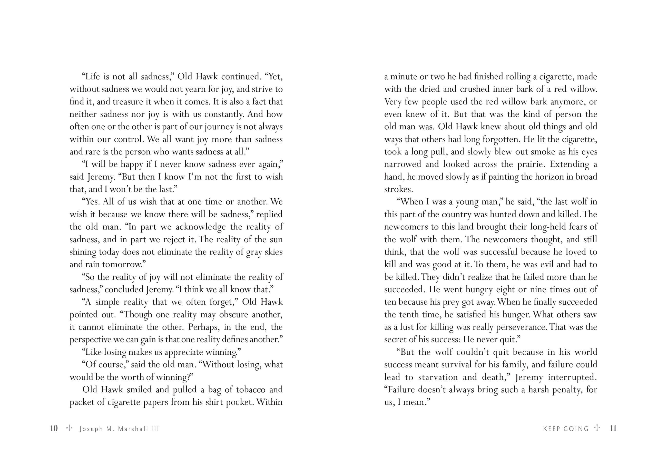 Beispielinhalt (Bild) Keep Going