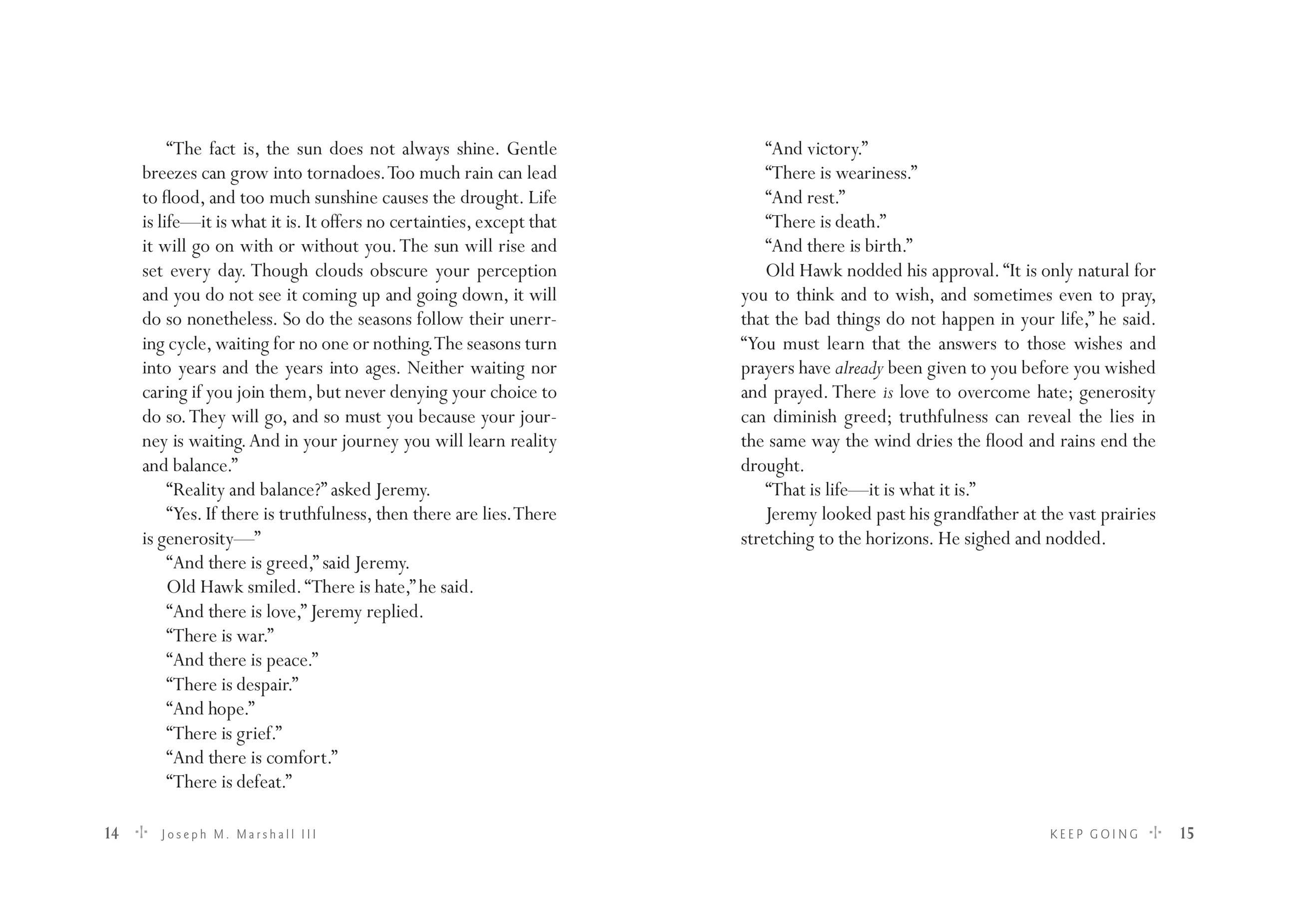 Beispielinhalt (Bild) Keep Going