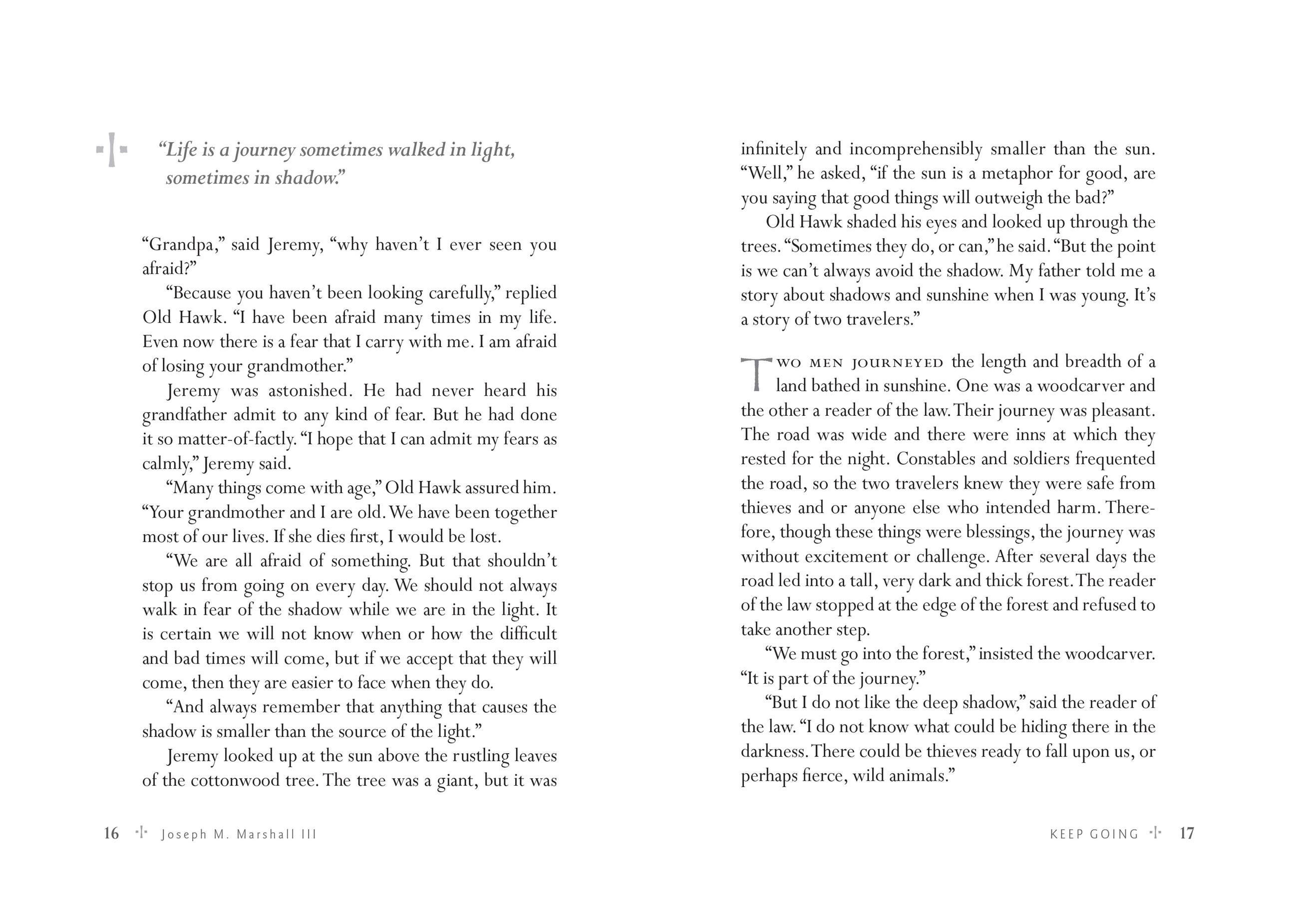 Beispielinhalt (Bild) Keep Going