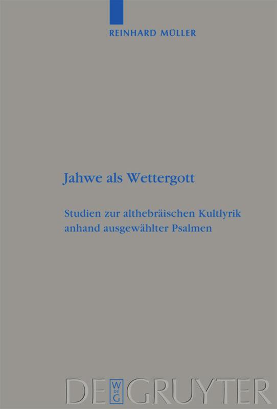 Vorderes Coverbild Jahwe als Wettergott