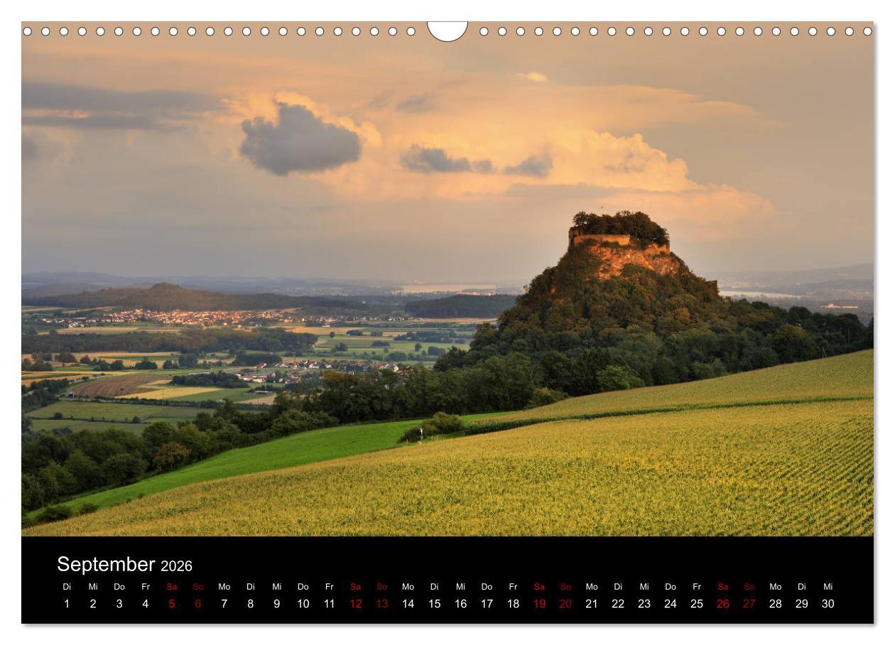 Beispielinhalt (Bild) Der Hegau - Wanderparadies am westlichen Bodensee (Wandkalender 2026 DIN A3 quer), CALVENDO Monatskalender