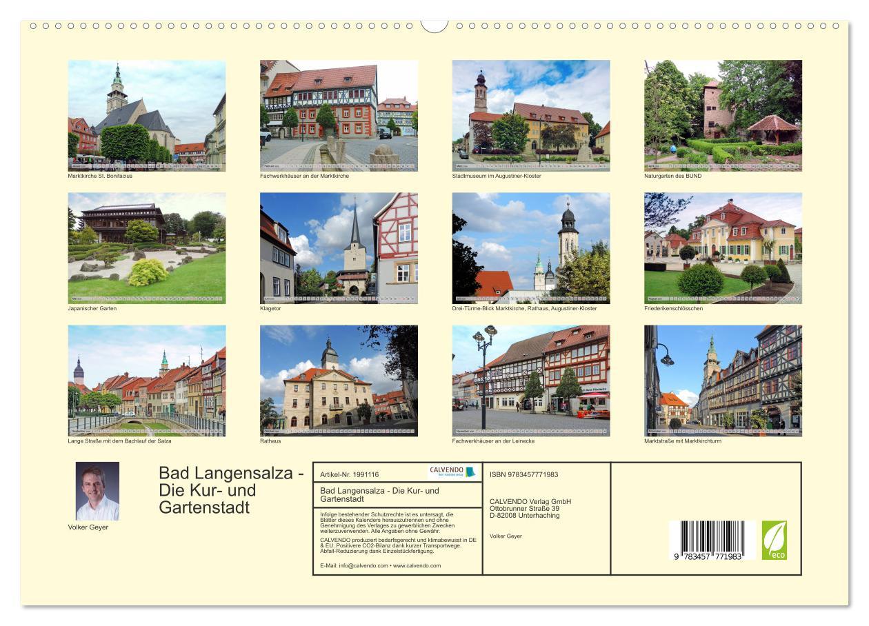 Beispielinhalt (Bild) Bad Langensalza - Die Kur- und Gartenstadt (hochwertiger Premium Wandkalender 2026 DIN A2 quer), Kunstdruck in Hochglanz