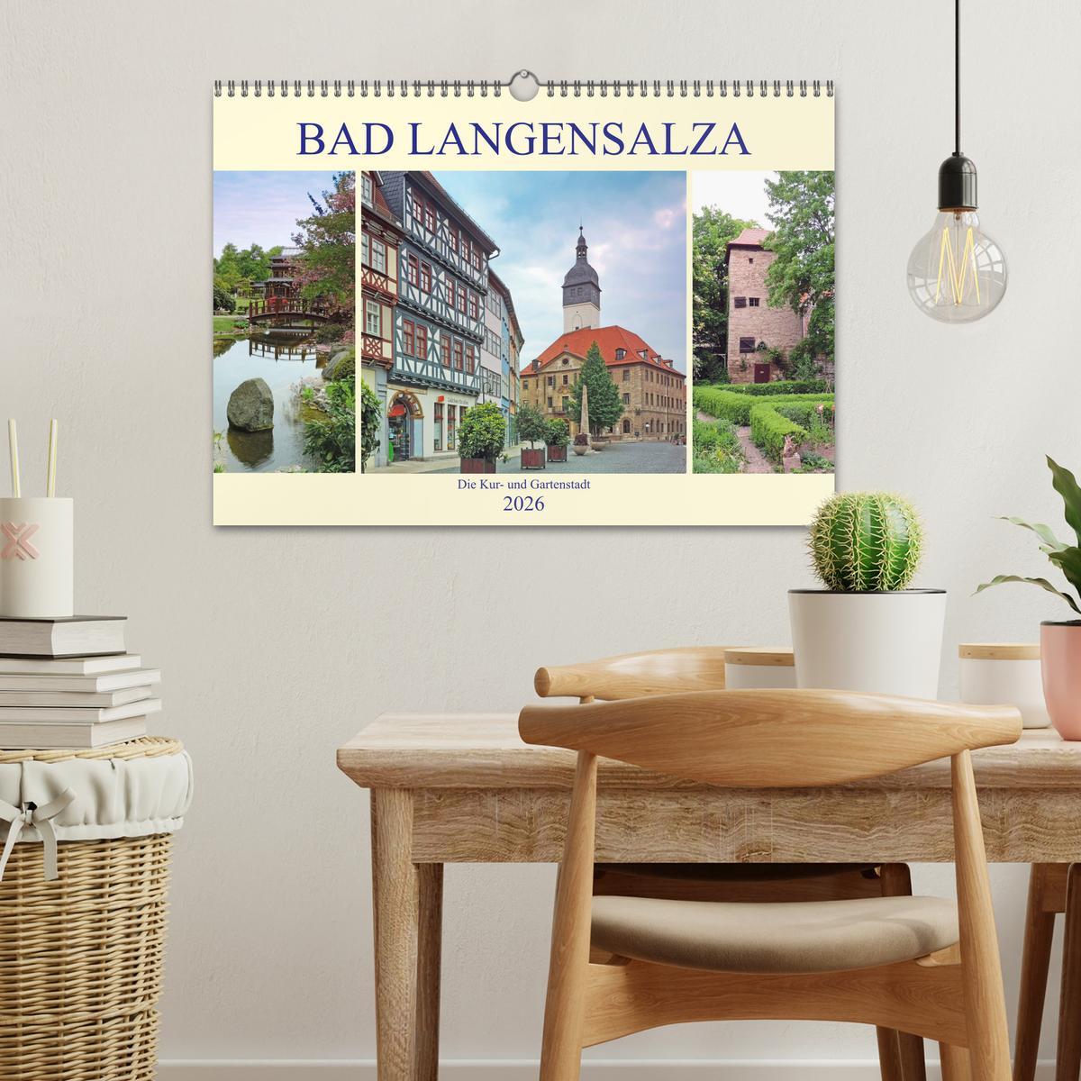 Beispielinhalt (Bild) Bad Langensalza - Die Kur- und Gartenstadt (Wandkalender 2026 DIN A3 quer), CALVENDO Monatskalender