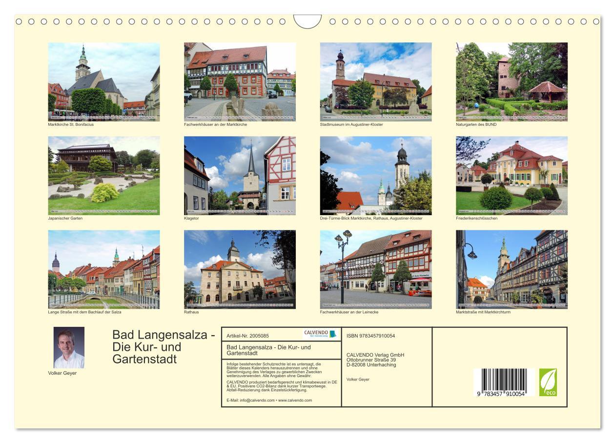 Beispielinhalt (Bild) Bad Langensalza - Die Kur- und Gartenstadt (Wandkalender 2026 DIN A3 quer), CALVENDO Monatskalender