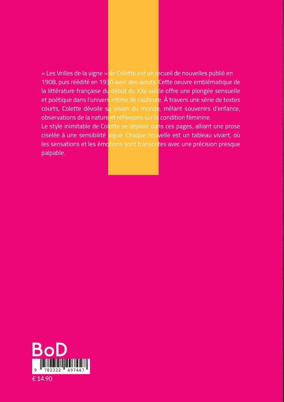 Rückseitencover Les Vrilles de la vigne