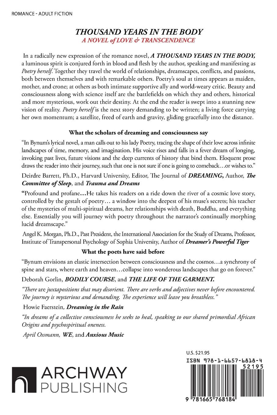 Rückseitencover A Thousand Years in the Body