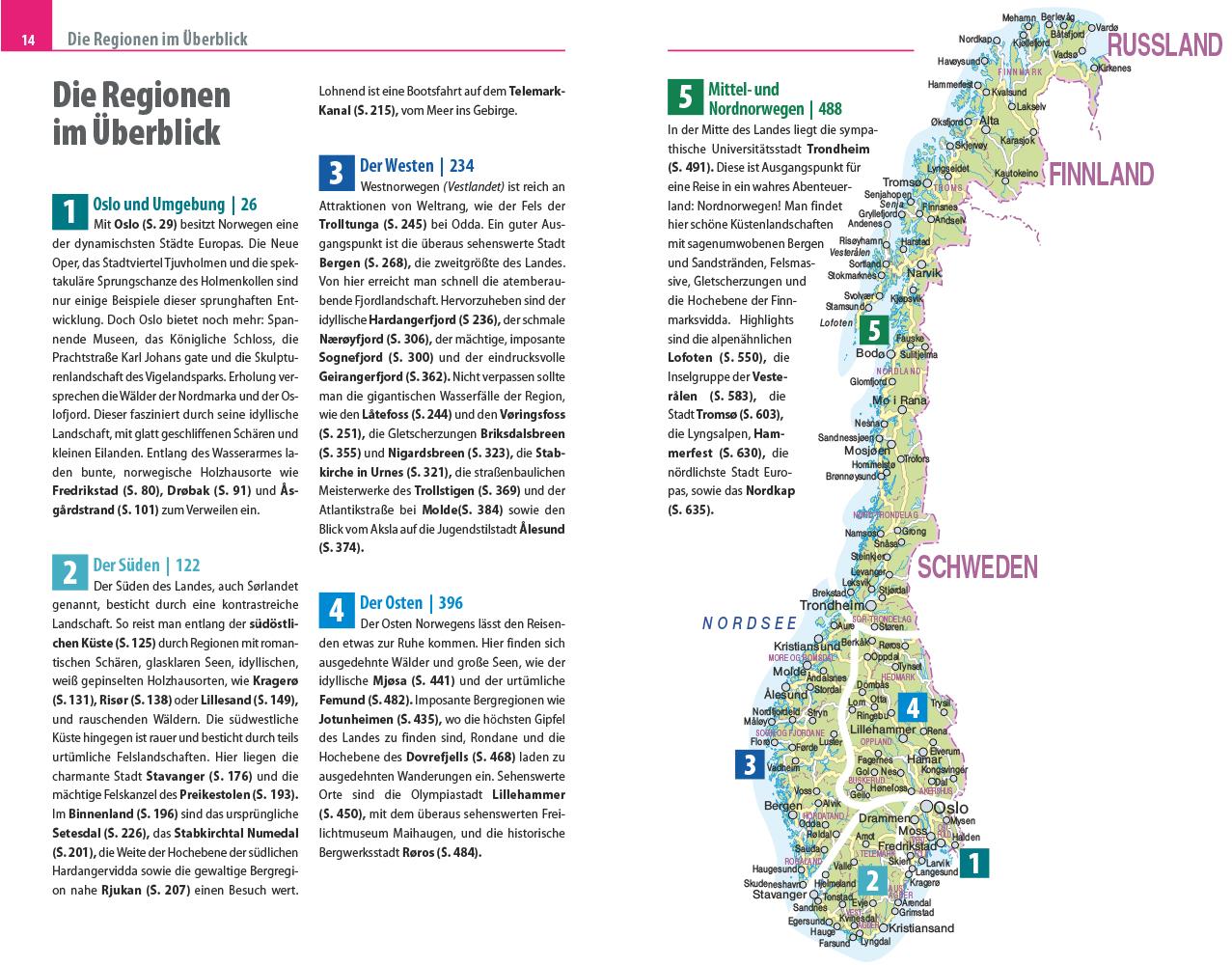 Beispielinhalt (Bild) Reise Know-How Reiseführer Norwegen