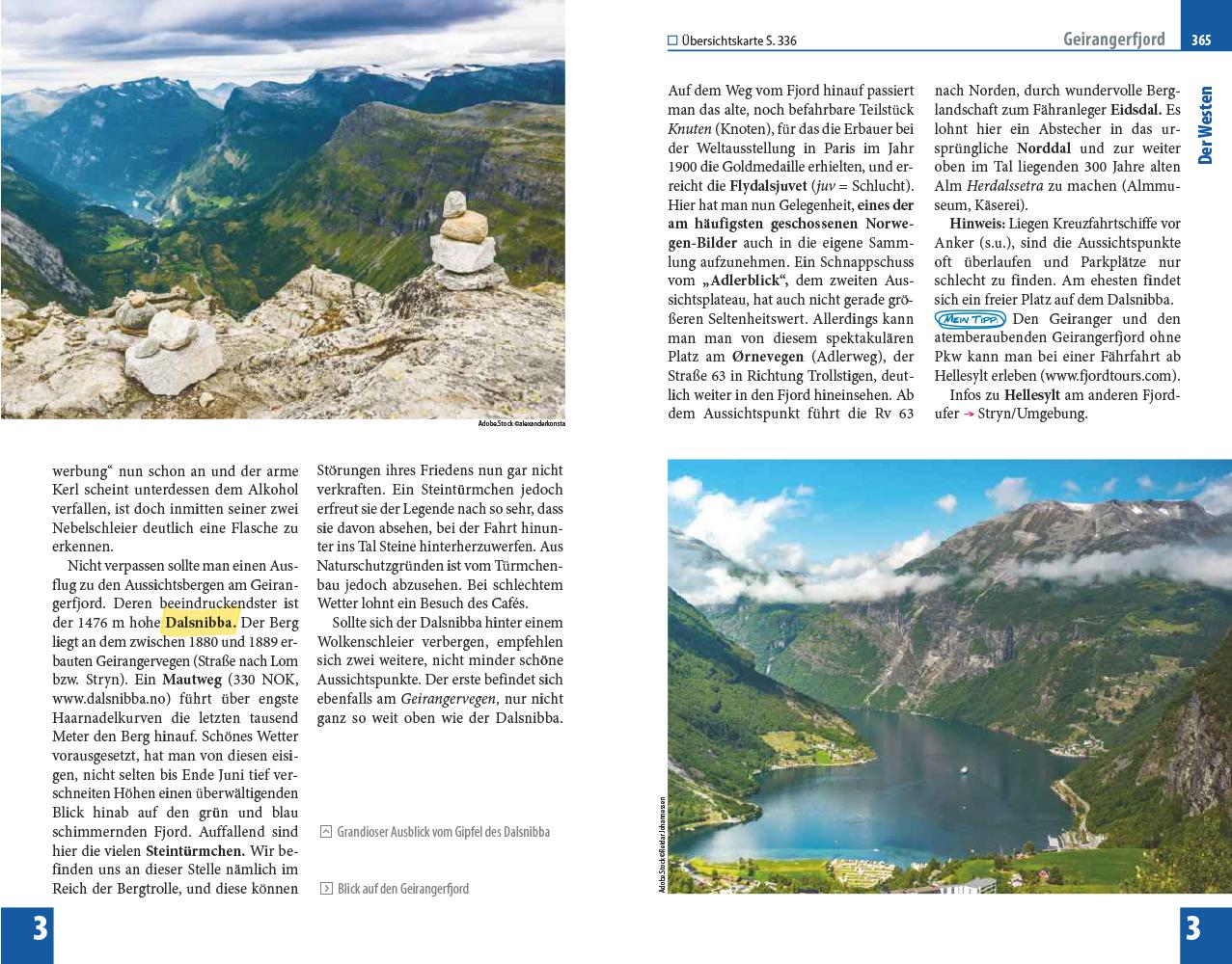 Beispielinhalt (Bild) Reise Know-How Reiseführer Norwegen