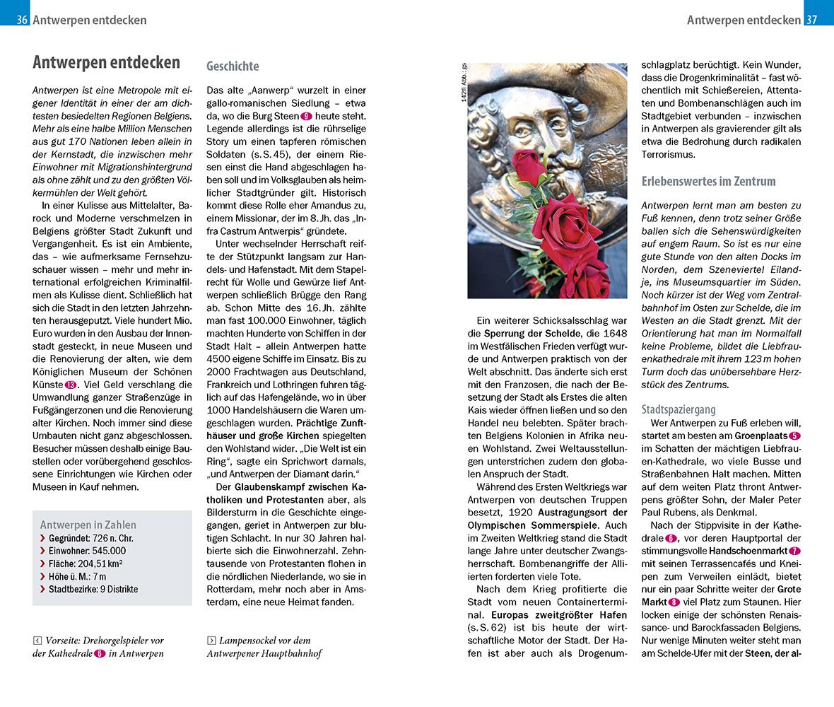 Beispielinhalt (Bild) Reise Know-How CityTrip Antwerpen, Brügge, Gent