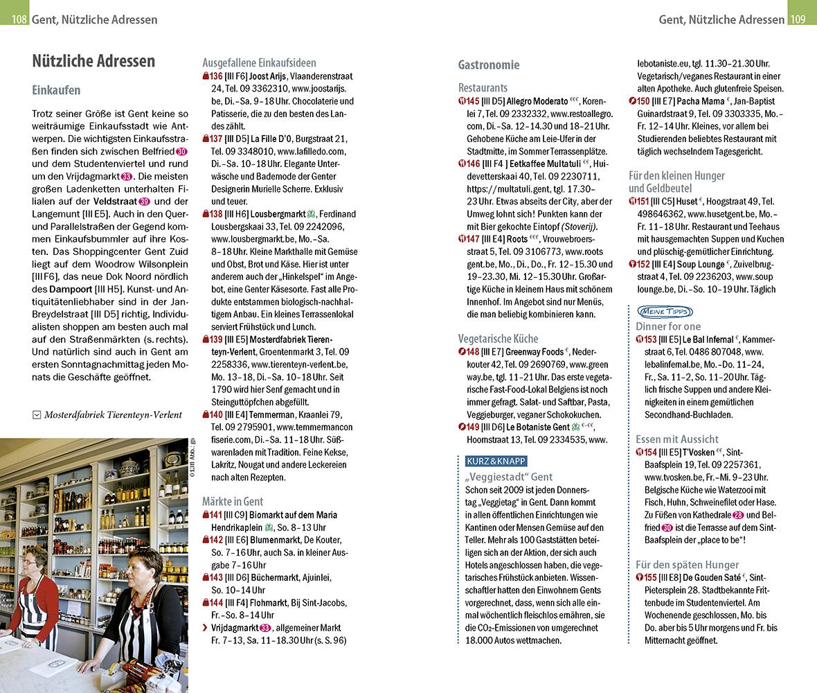 Beispielinhalt (Bild) Reise Know-How CityTrip Antwerpen, Brügge, Gent