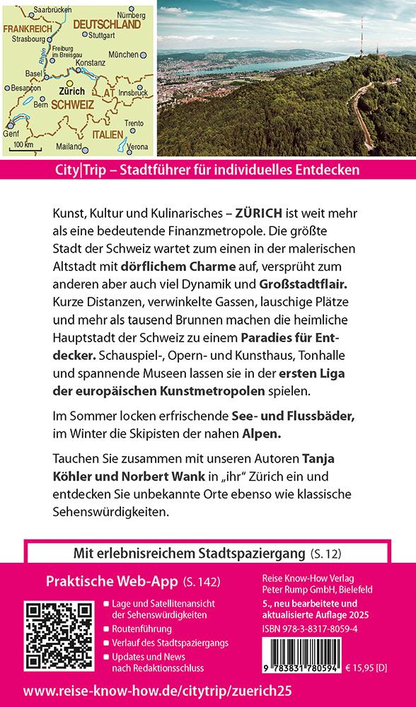 Beispielinhalt (Bild) Reise Know-How CityTrip Zürich