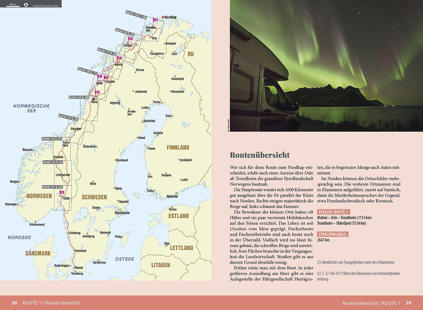 Beispielinhalt (Bild) Reise Know-How Wohnmobil-Tourguide Nordkap