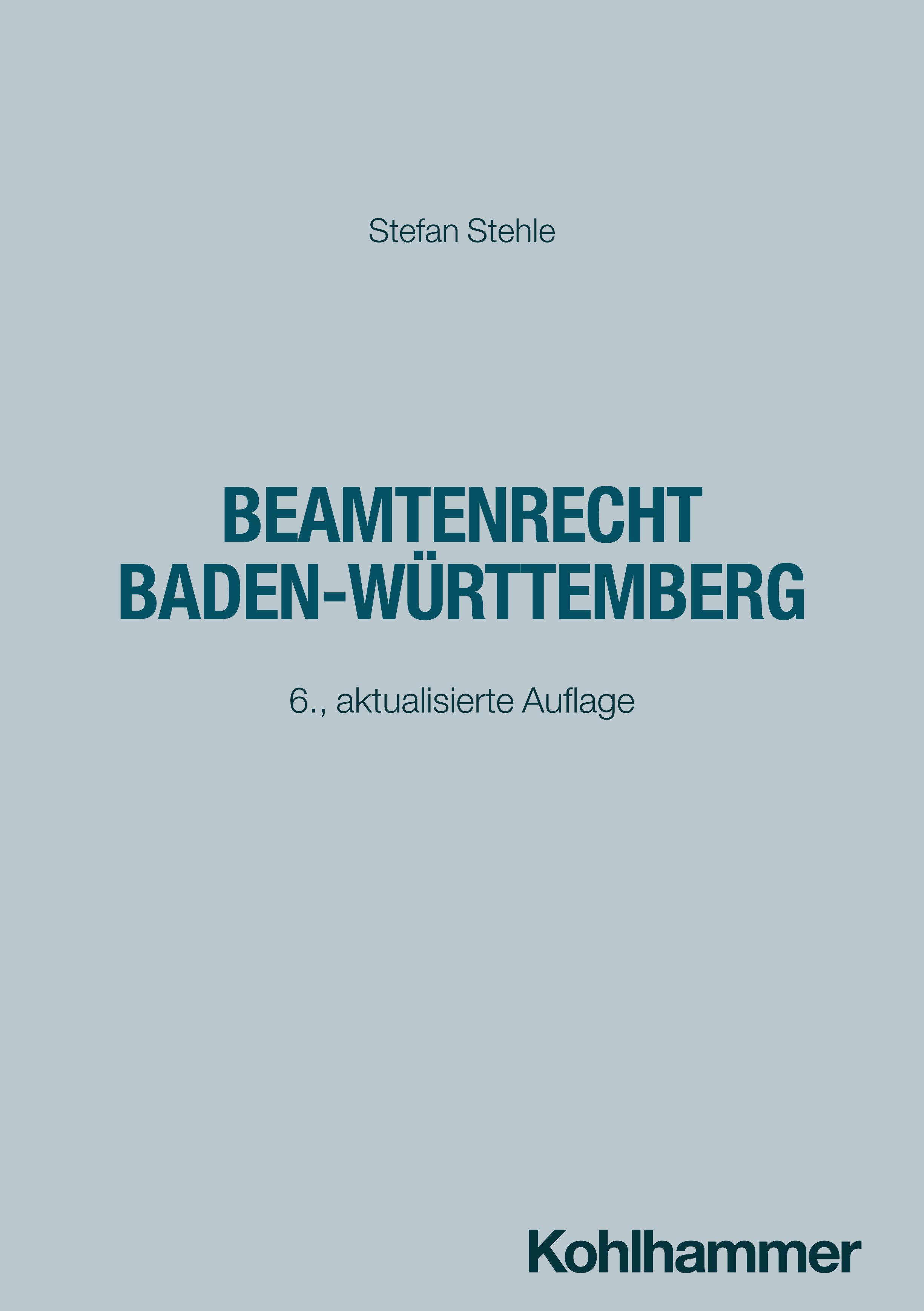Vorderes Coverbild Beamtenrecht Baden-Württemberg