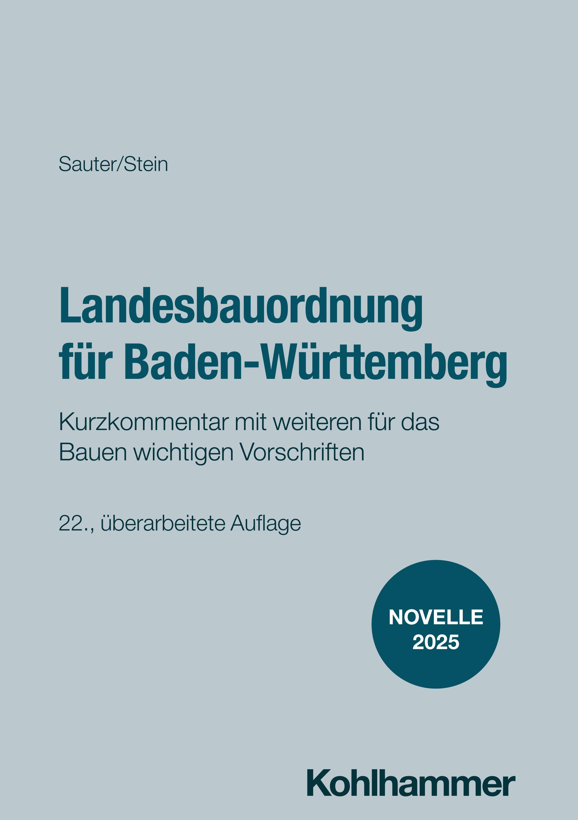 Vorderes Coverbild Landesbauordnung für Baden-Württemberg