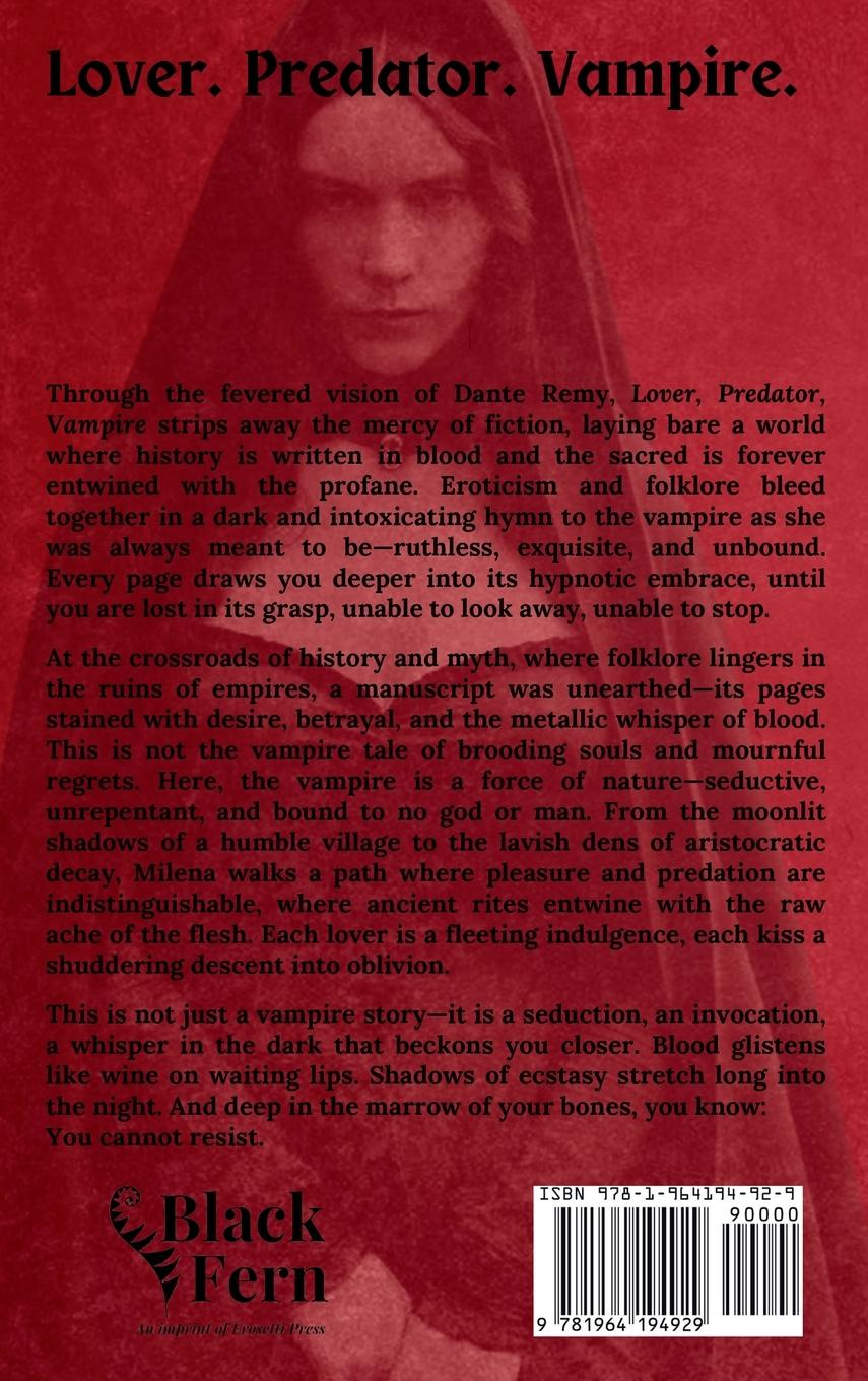 Rückseitencover Lover, Predator, Vampire