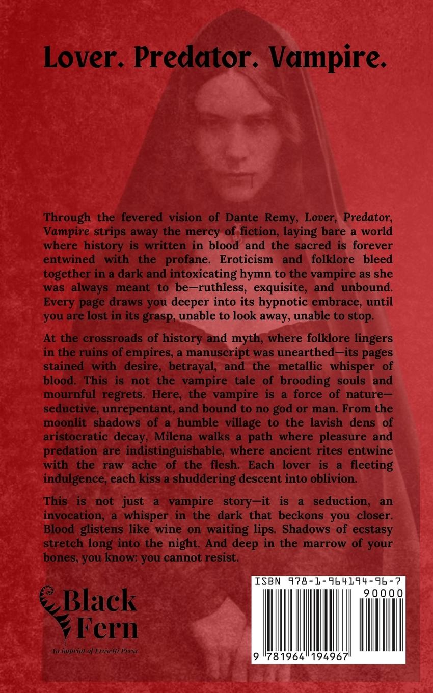 Rückseitencover Lover, Predator, Vampire