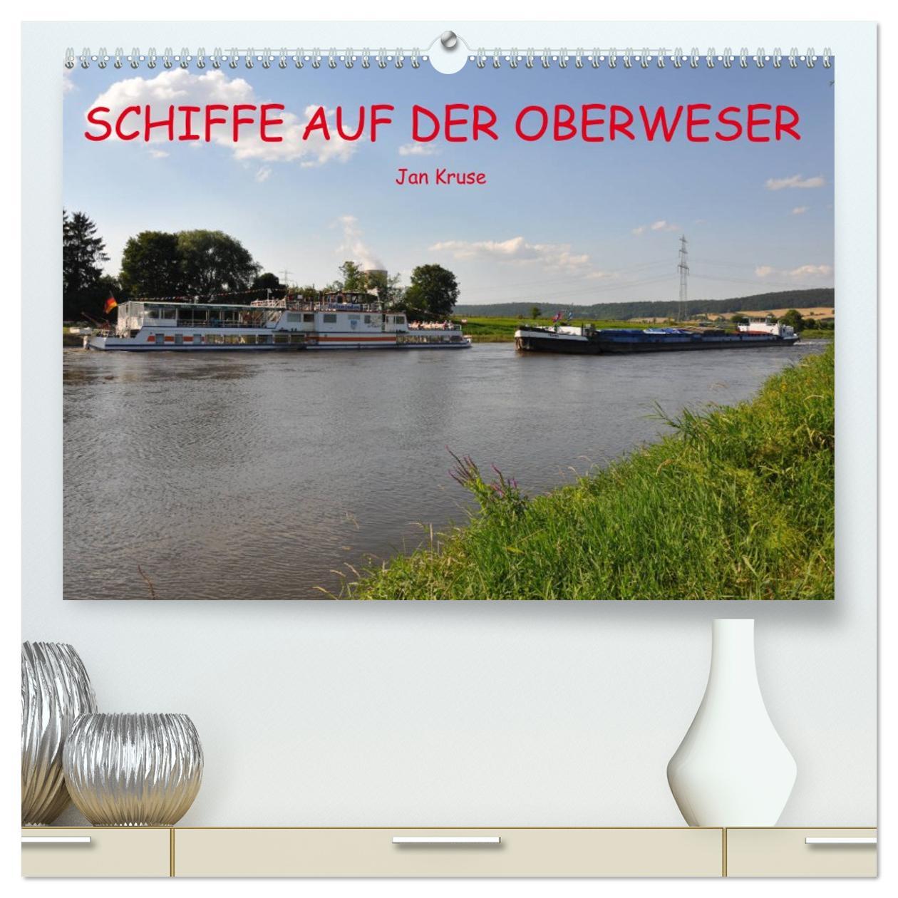 Vorderes Coverbild Schiffe auf der Oberweser (hochwertiger Premium Wandkalender 2026 DIN A2 quer), Kunstdruck in Hochglanz