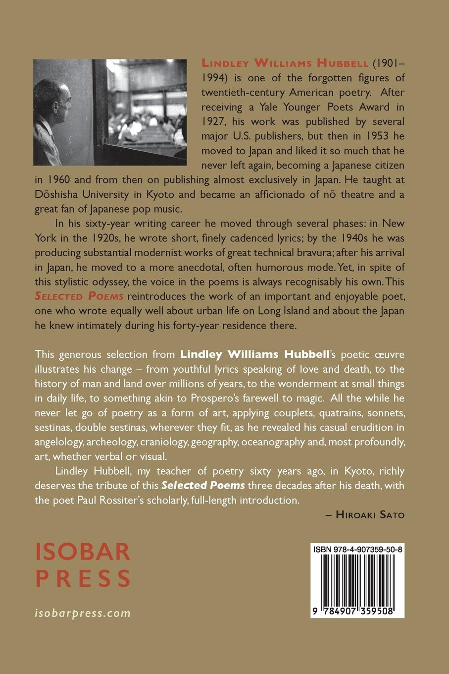 Rückseitencover Selected Poems