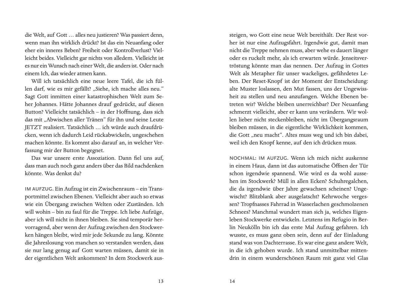 Beispielinhalt (Bild) Gott spricht: Siehe, ich mache alles neu!