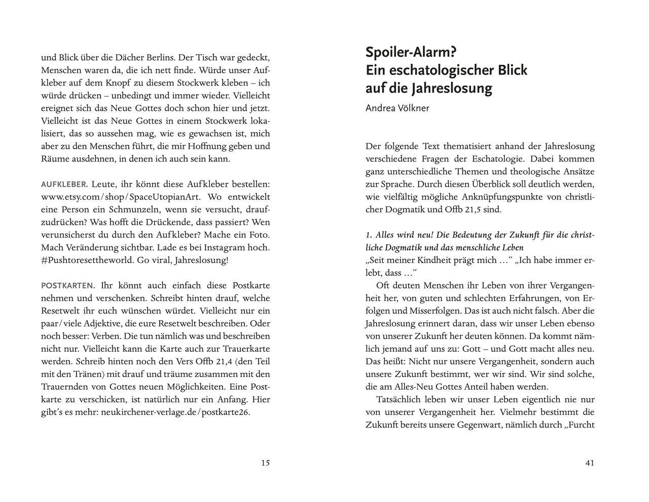 Beispielinhalt (Bild) Gott spricht: Siehe, ich mache alles neu!