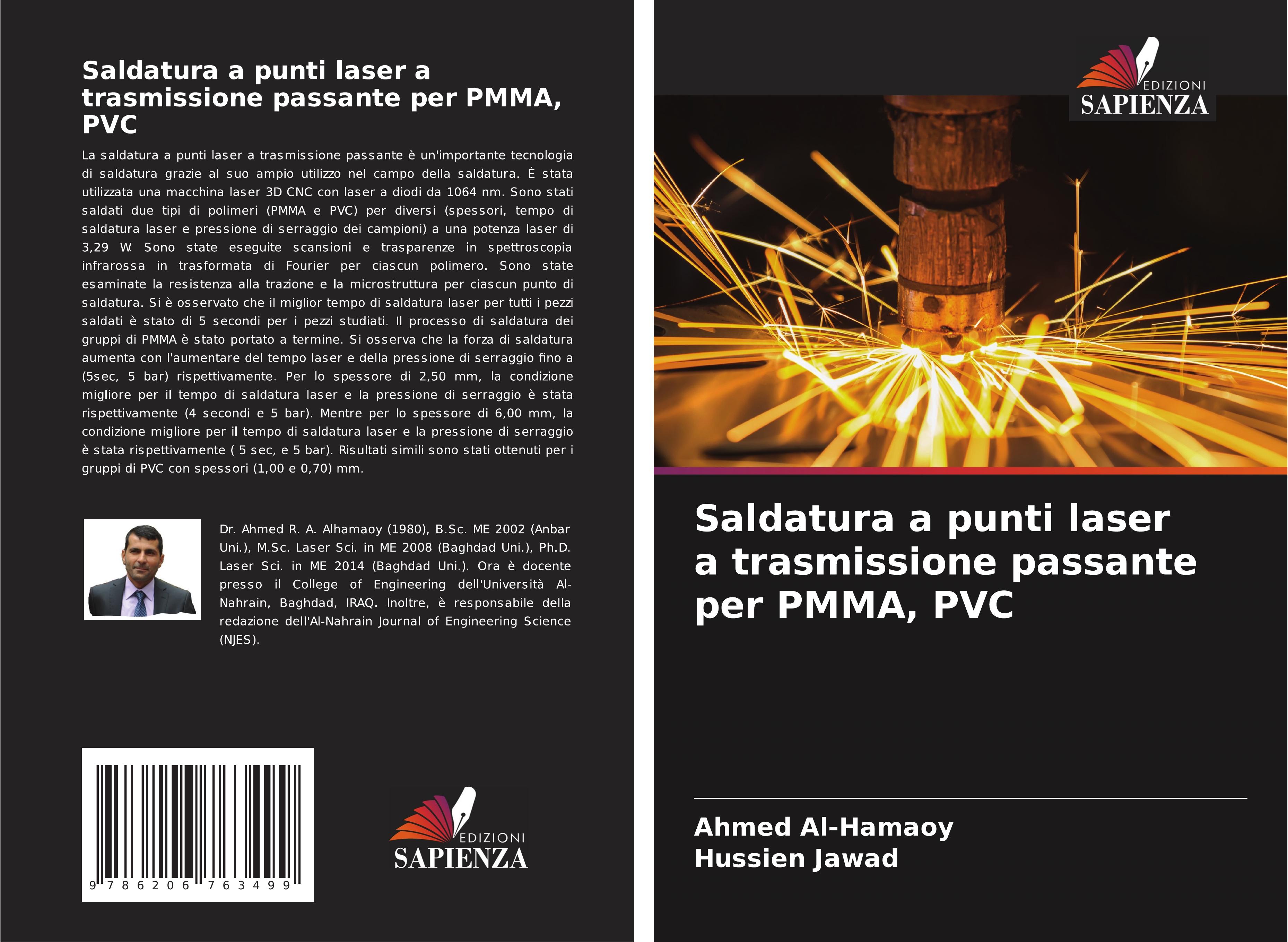 Vorderes Coverbild Saldatura a punti laser a trasmissione passante per PMMA, PVC