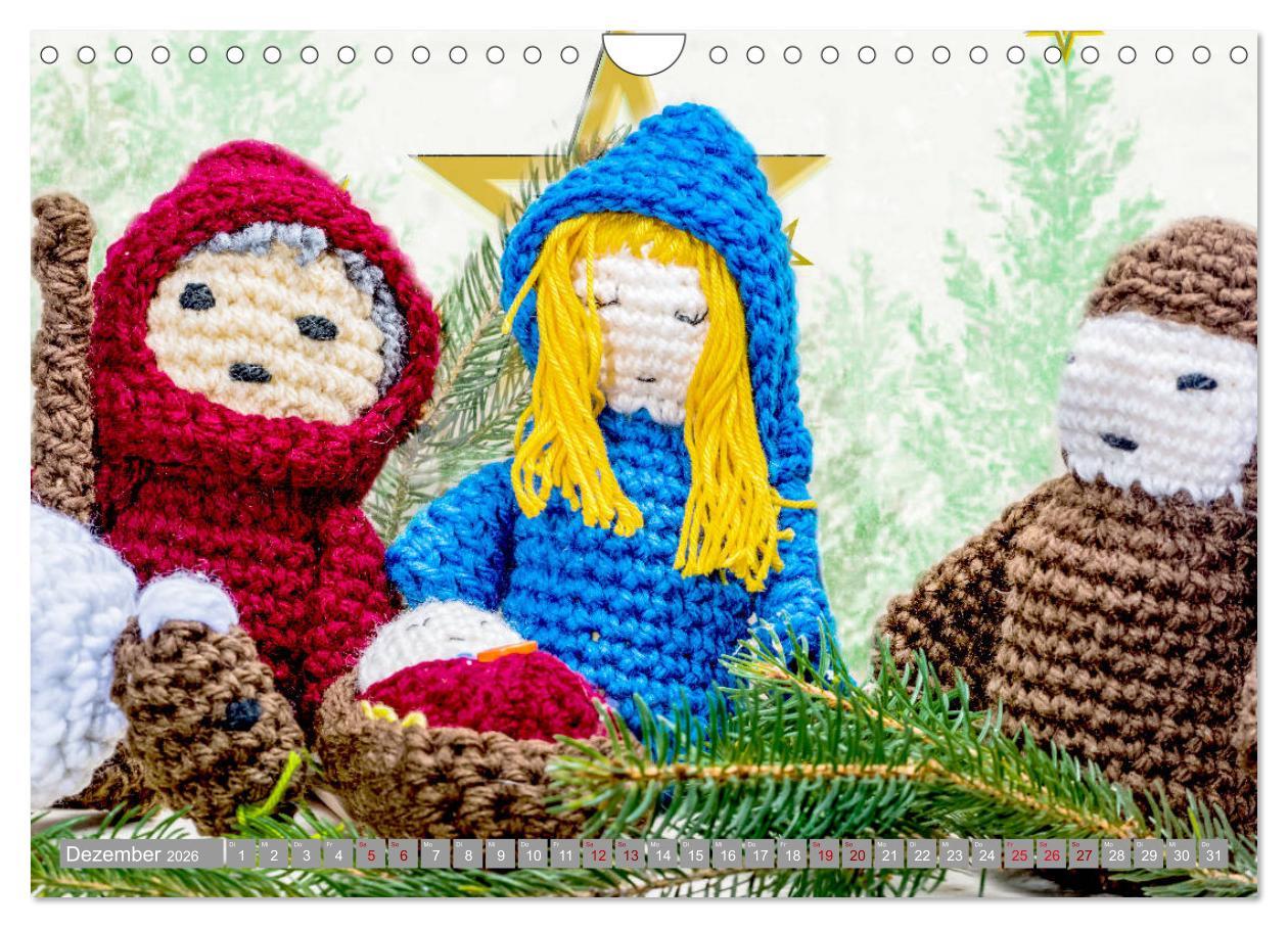 Beispielinhalt (Bild) Amigurumi - Die gehäkelte Welt (Wandkalender 2026 DIN A4 quer), CALVENDO Monatskalender