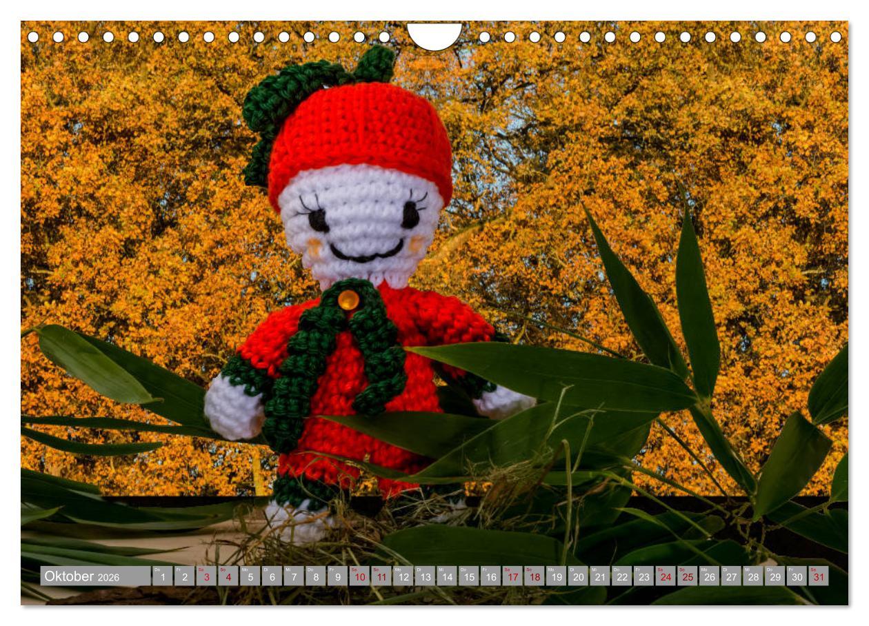 Beispielinhalt (Bild) Amigurumi - Die gehäkelte Welt (Wandkalender 2026 DIN A4 quer), CALVENDO Monatskalender