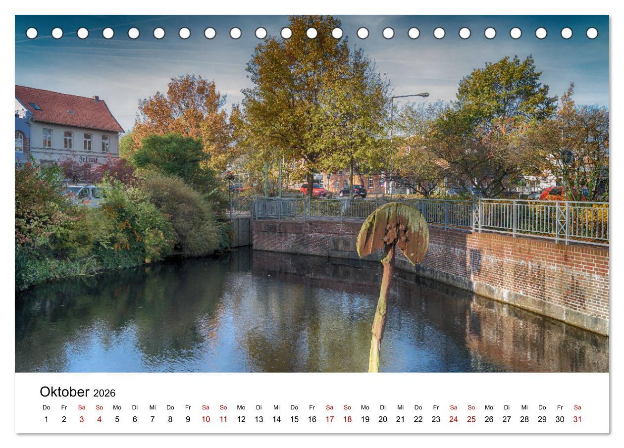 Beispielinhalt (Bild) Buxtehude - Eine Perle in Niedersachsen (Tischkalender 2026 DIN A5 quer), CALVENDO Monatskalender