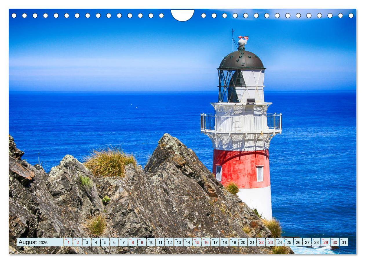 Beispielinhalt (Bild) Leuchttürme - Maritime Leuchtfeuer an den Küsten (Wandkalender 2026 DIN A4 quer), CALVENDO Monatskalender