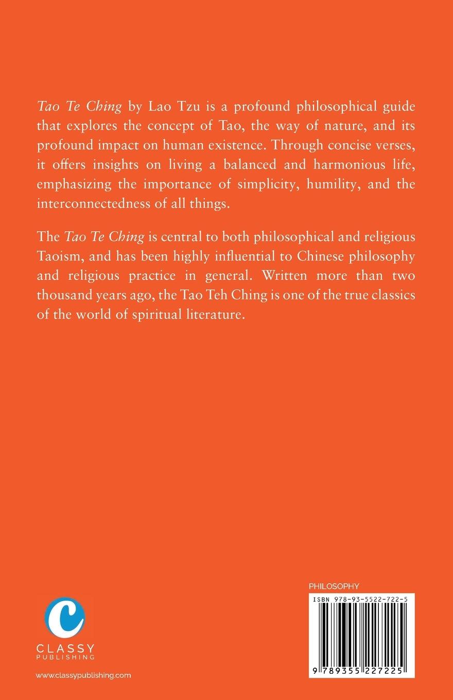 Rückseitencover Tao Te Ching