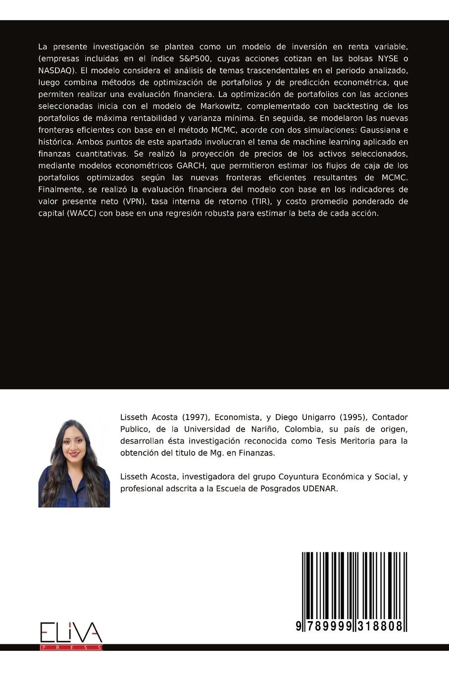 Rückseitencover Modelo de Inversión en el Mercado de Capitales
