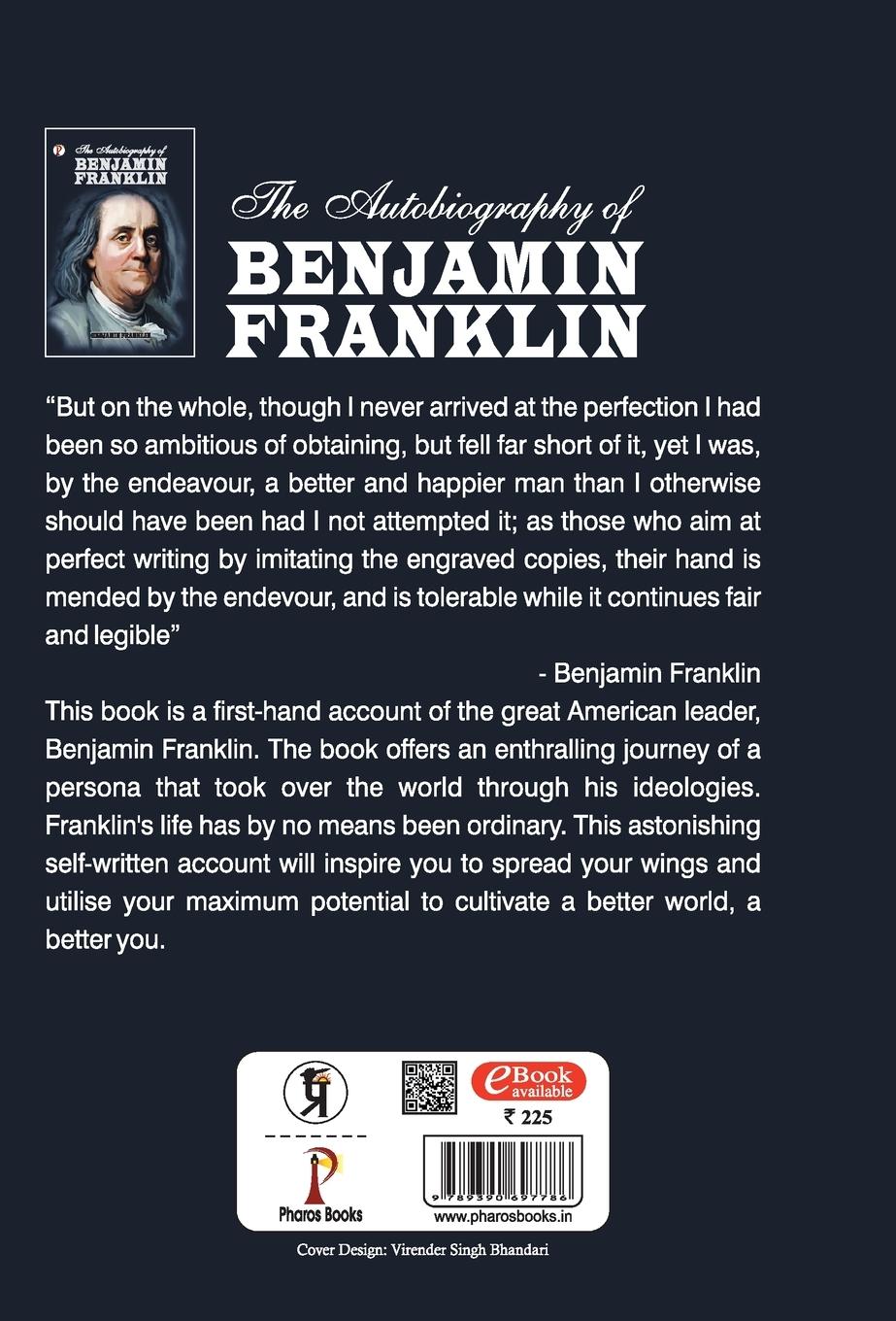 Rückseitencover The Autobiography of Benjamin Franklin