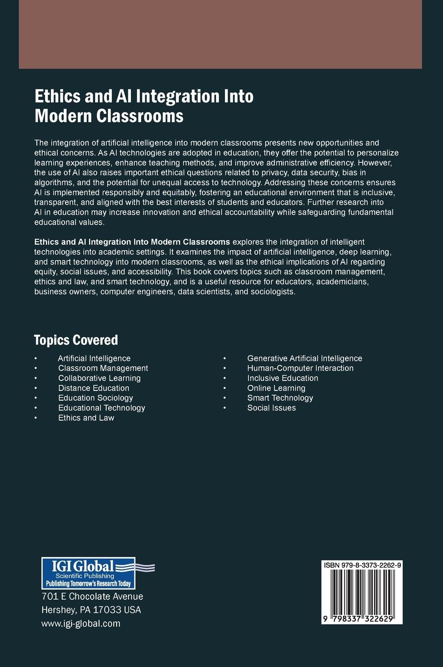 Rückseitencover Ethics and AI Integration Into Modern Classrooms