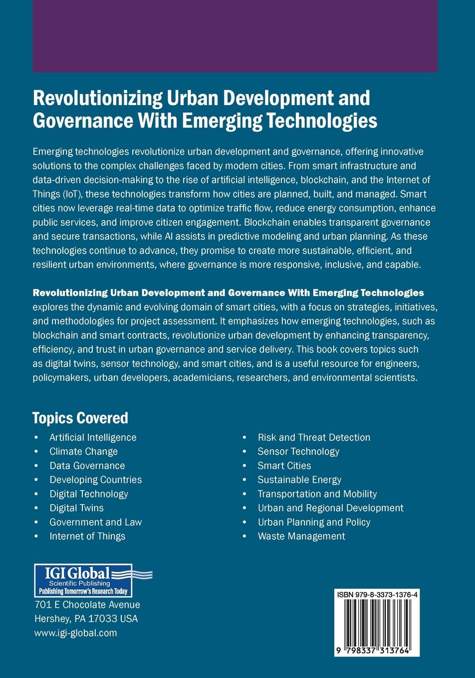 Rückseitencover Revolutionizing Urban Development and Governance With Emerging Technologies