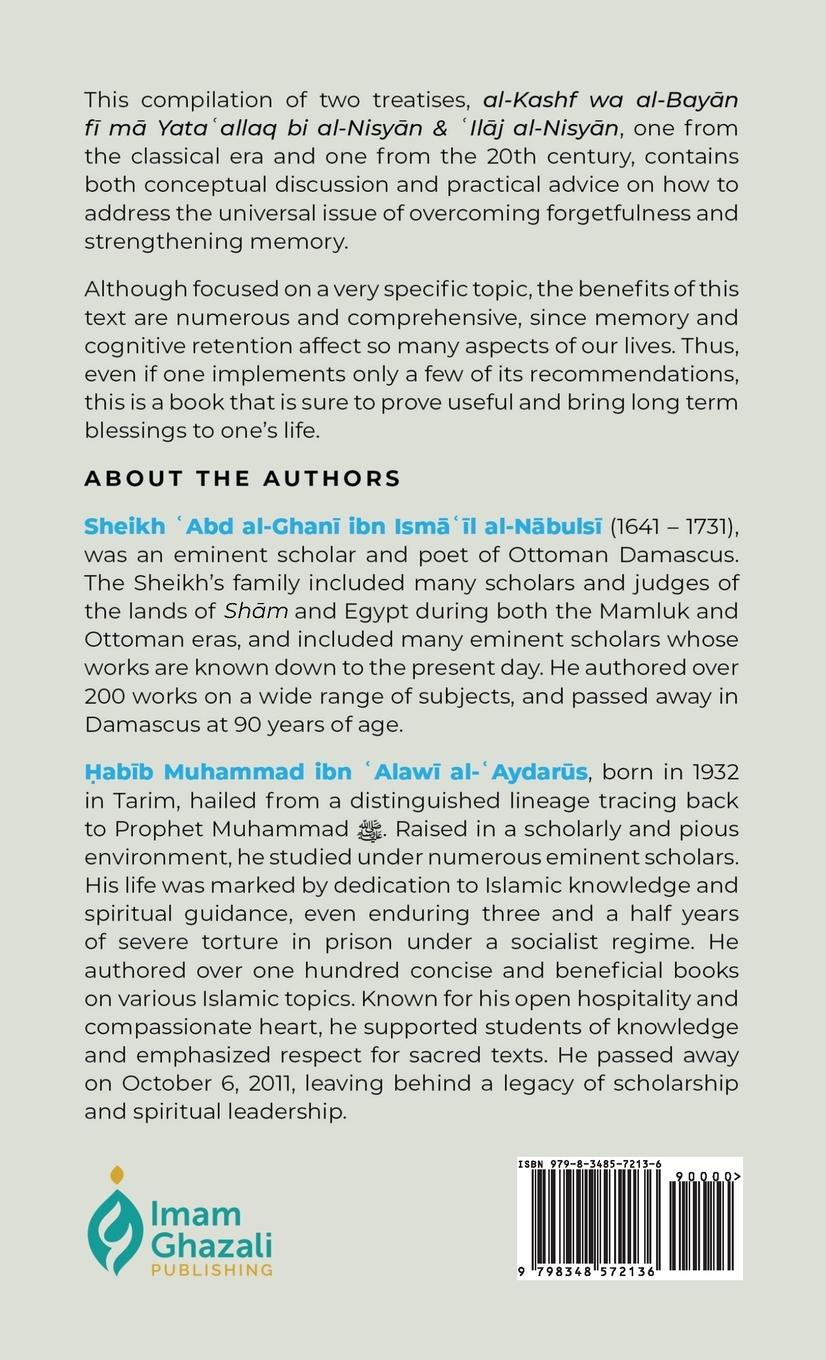 Rückseitencover Curing Forgetfulness (HB)