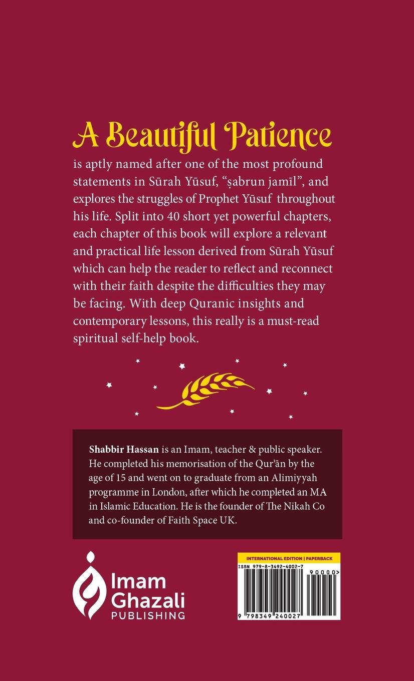 Rückseitencover A Beautiful Patience (HB)