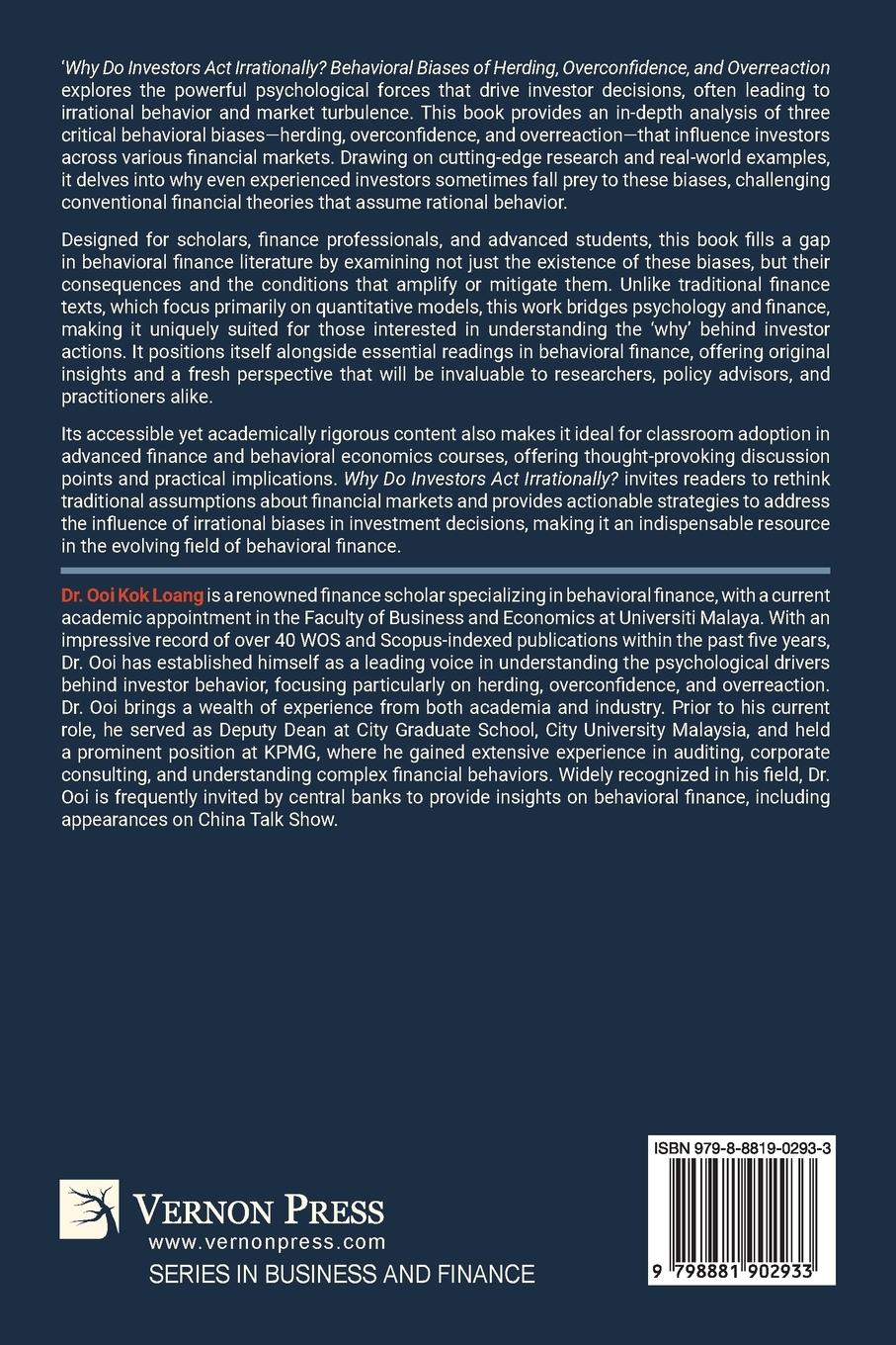 Rückseitencover Why Do Investors Act Irrationally? Behavioral Biases of Herding, Overconfidence, and Overreaction