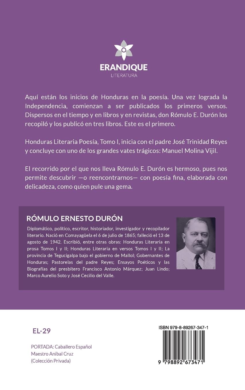 Rückseitencover Honduras literaria poesía