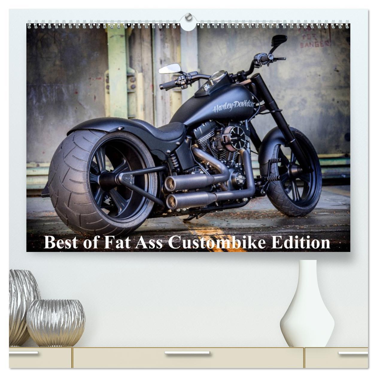 Vorderes Coverbild Exklusive Best of Fat Ass Custombike Edition, feinste Harleys mit fettem Hintern (hochwertiger Premium Wandkalender 2026 DIN A2 quer), Kunstdruck in Hochglanz