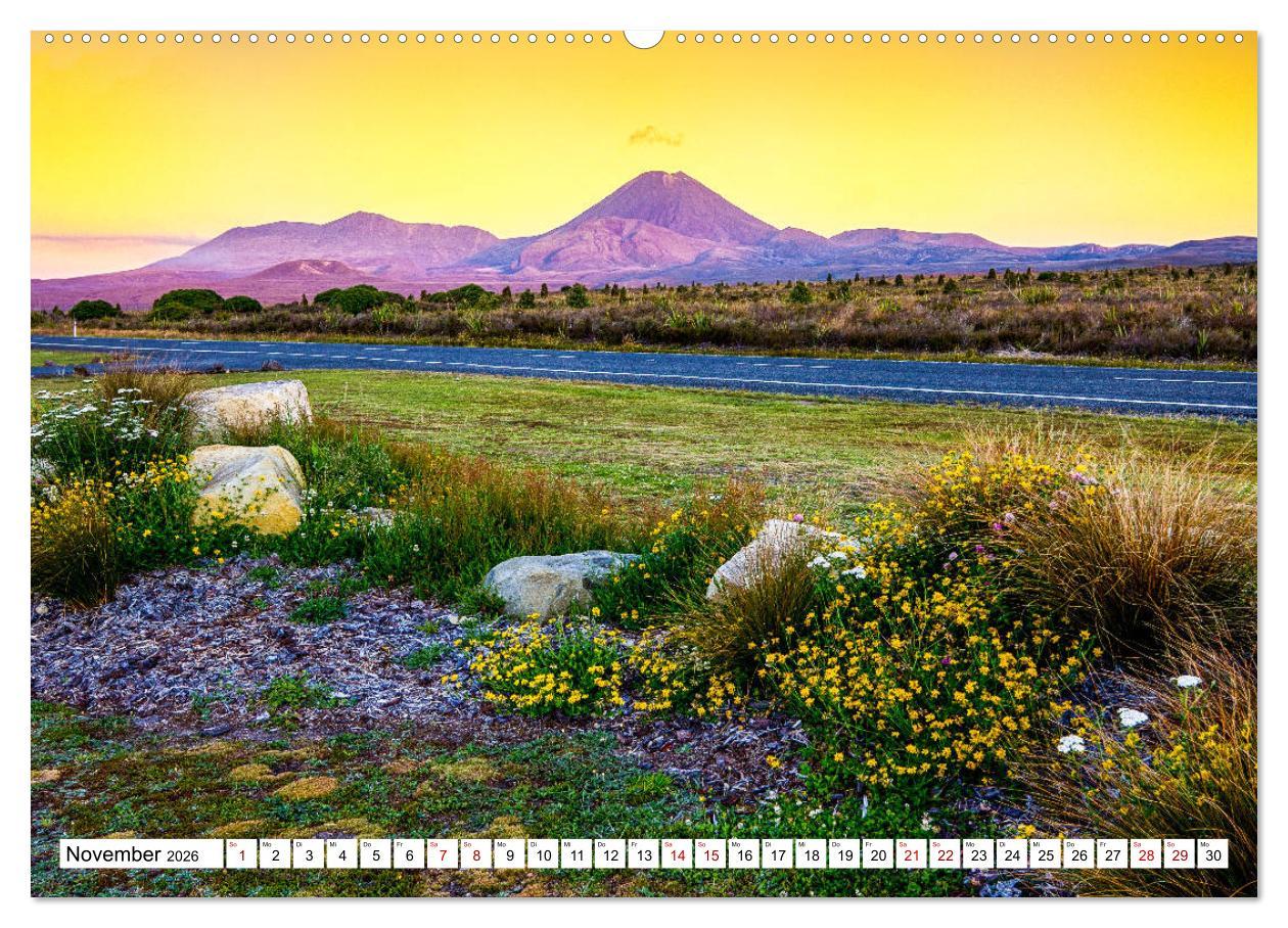 Beispielinhalt (Bild) Neuseeland - Die schönsten Orte am anderen Ende der Welt (Wandkalender 2026 DIN A2 quer), CALVENDO Monatskalender