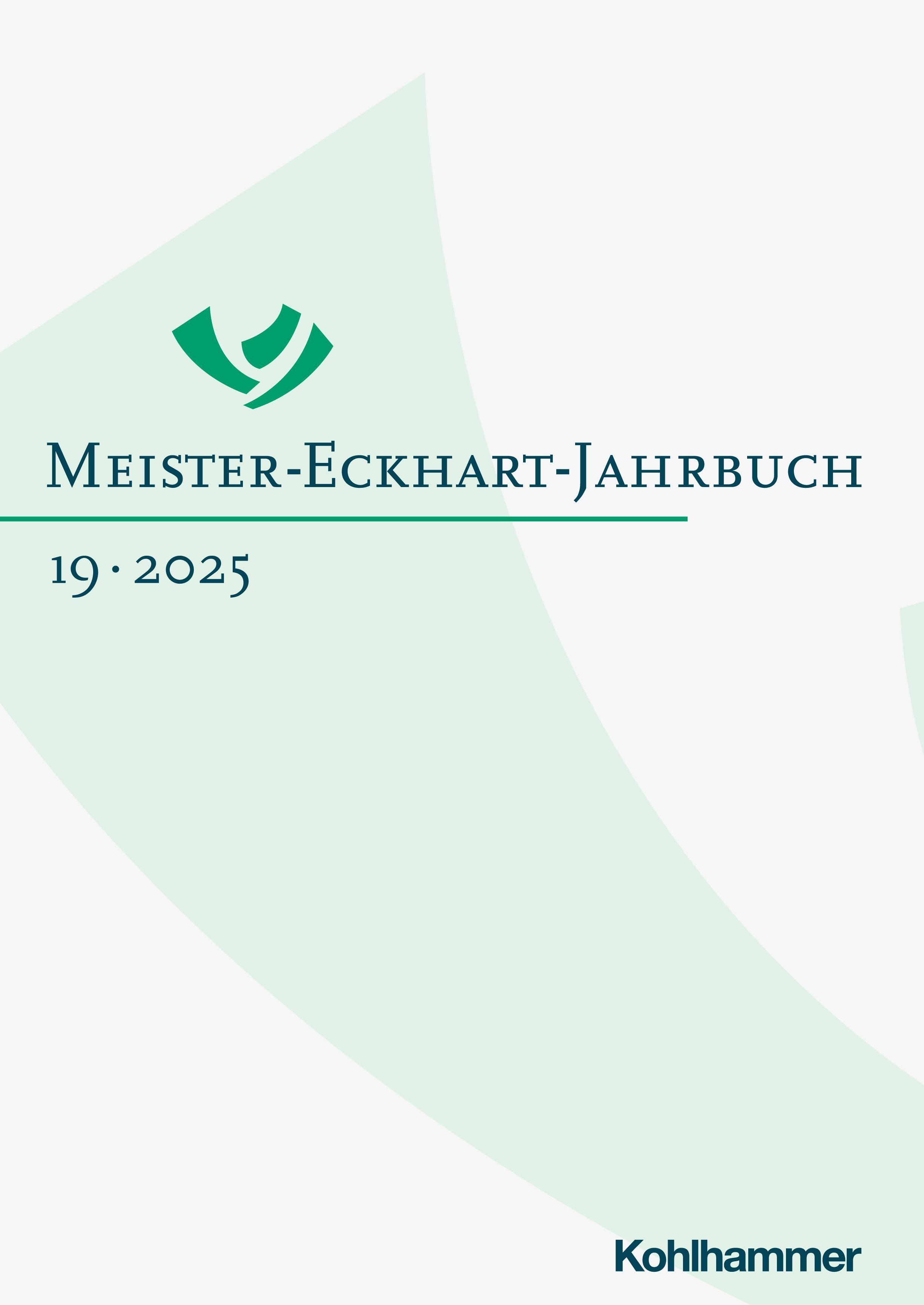 Vorderes Coverbild Meister-Eckhart-Jahrbuch Band 19 (2025)